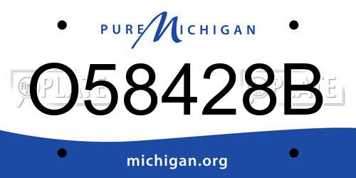 O58428B Michigan License Plate