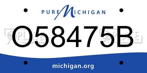 O58475B Michigan License Plate
