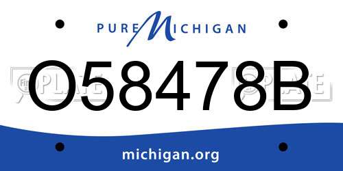O58478B Michigan License Plate