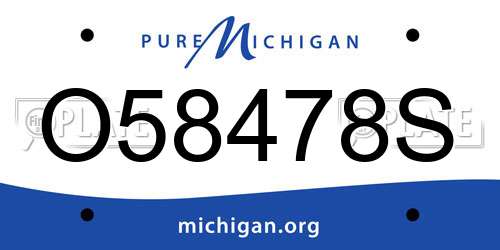 O58478S Michigan License Plate