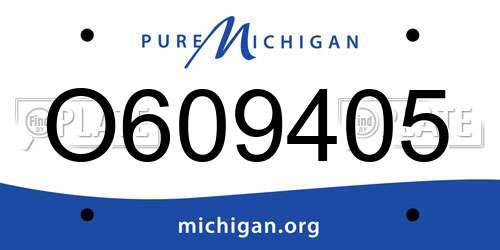 O609405 Michigan License Plate