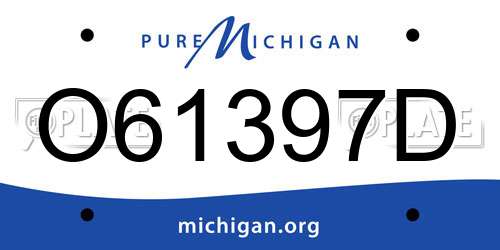 O61397D Michigan License Plate