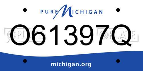 O61397Q Michigan License Plate