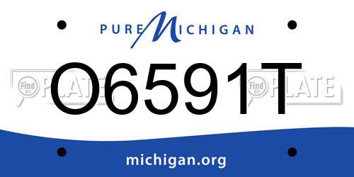 O6591T Michigan License Plate