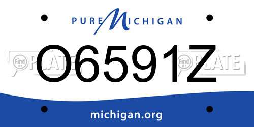 O6591Z Michigan License Plate