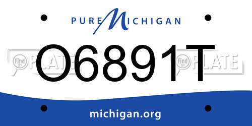 O6891T Michigan License Plate