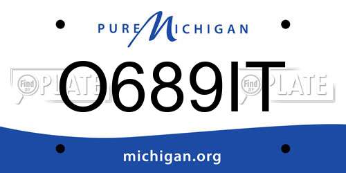 O689IT Michigan License Plate