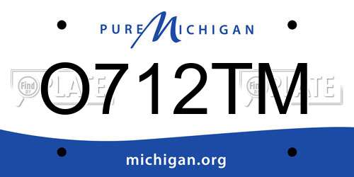 O712TM Michigan License Plate