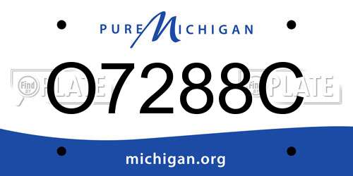 O7288C Michigan License Plate