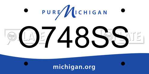 O748SS Michigan License Plate