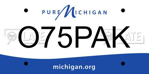 O75PAK Michigan License Plate
