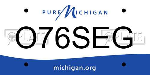 O76SEG Michigan License Plate