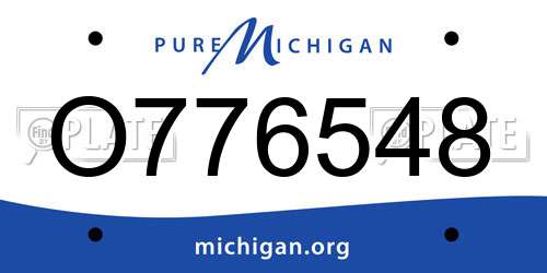 O776548 Michigan License Plate