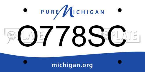 O778SC Michigan License Plate