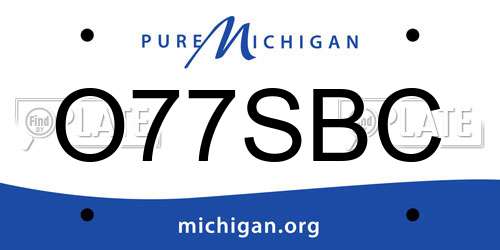 O77SBC Michigan License Plate