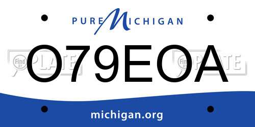 O79EOA Michigan License Plate