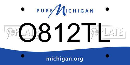 O812TL Michigan License Plate