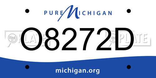 O8272D Michigan License Plate