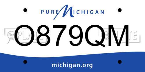 O879QM Michigan License Plate
