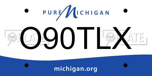 O90TLX Michigan License Plate
