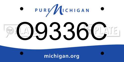 O9336C Michigan License Plate