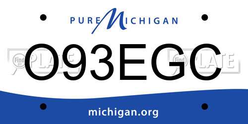 O93EGC Michigan License Plate