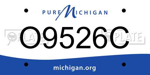 O9526C Michigan License Plate