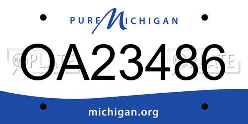 OA23486 Michigan License Plate