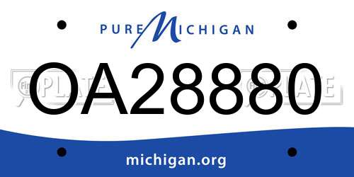OA28880 Michigan License Plate