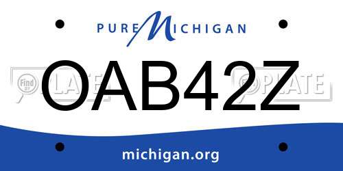 OAB42Z Michigan License Plate