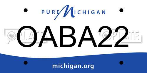 OABA22 Michigan License Plate
