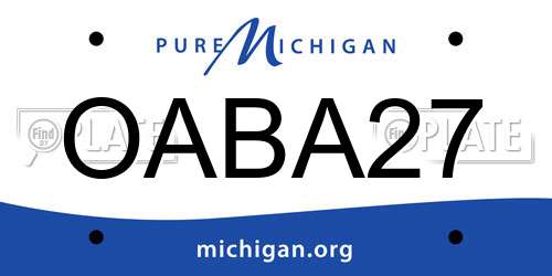 OABA27 Michigan License Plate