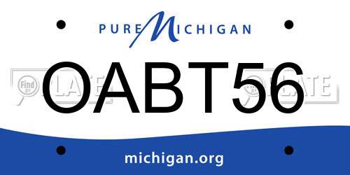 OABT56 Michigan License Plate