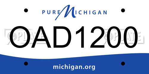 OAD1200 Michigan License Plate