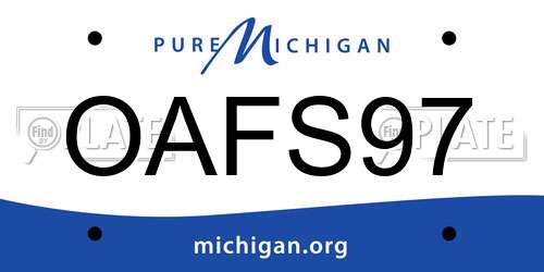 OAFS97 Michigan License Plate