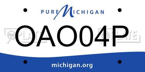 OAO04P Michigan License Plate