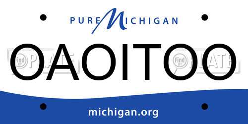 OAOITOO Michigan License Plate