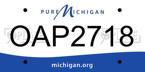 OAP2718 Michigan License Plate