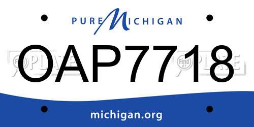 OAP7718 Michigan License Plate