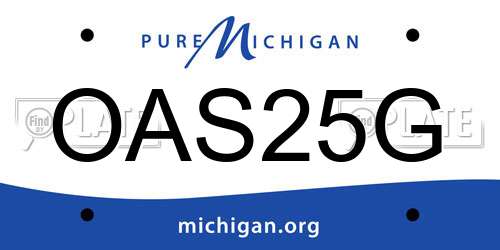 OAS25G Michigan License Plate
