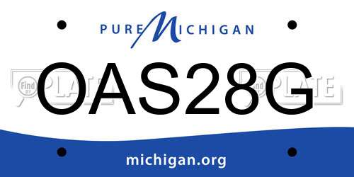 OAS28G Michigan License Plate