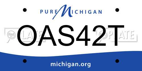 OAS42T Michigan License Plate