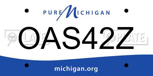 OAS42Z Michigan License Plate