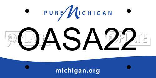 OASA22 Michigan License Plate