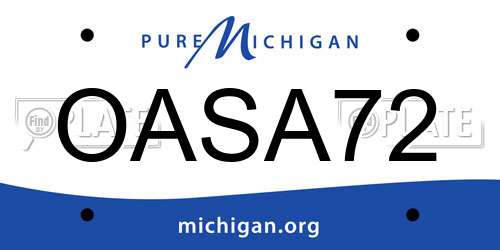 OASA72 Michigan License Plate