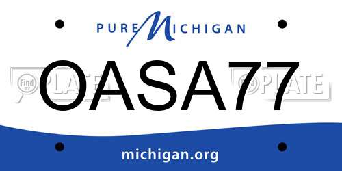 OASA77 Michigan License Plate