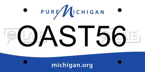 OAST56 Michigan License Plate