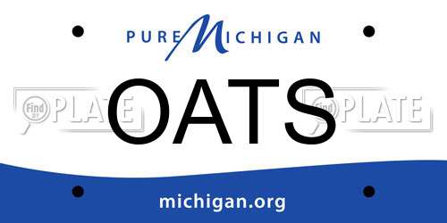 OATS Michigan License Plate