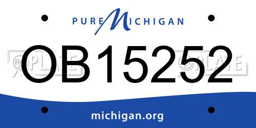 OB15252 Michigan License Plate