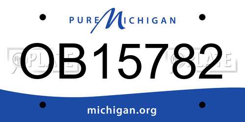 OB15782 Michigan License Plate